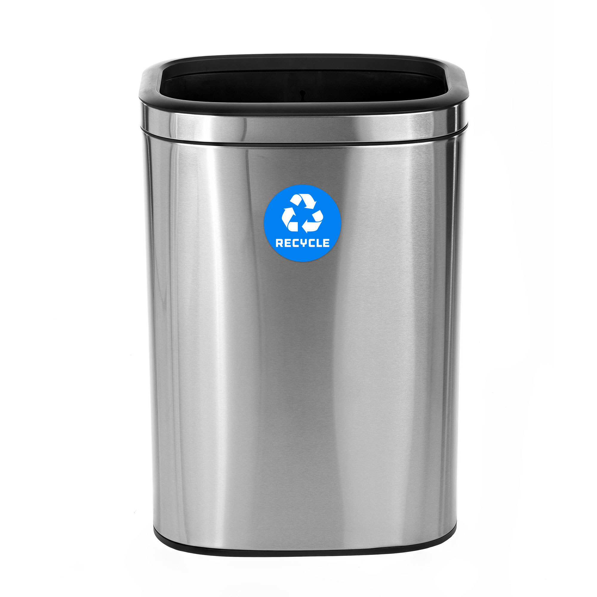 Alpine, 10.5-Gallon Stainless Recycling Trash Can, Capacity 10.5 Gal, Model# ALP470-40L-R